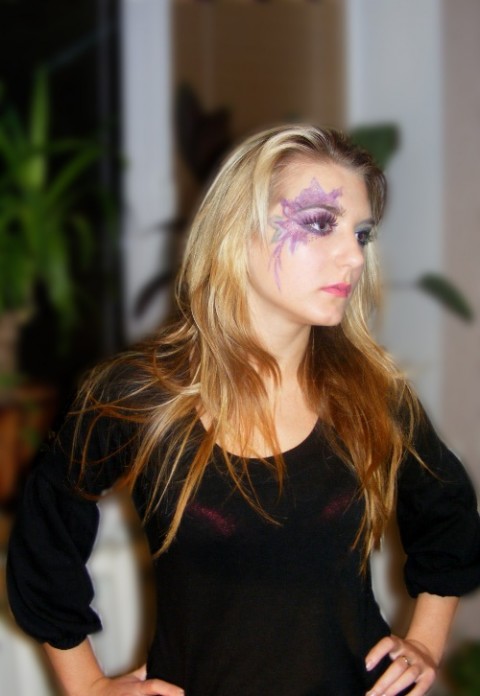 Art make-up, flowers