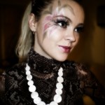 Art make-up, flowers lily