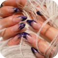 Аквариумный дизайн ногтей Violet colours